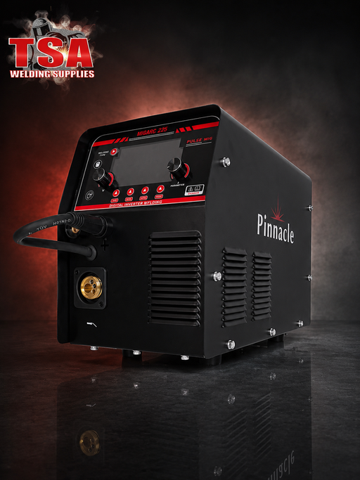 Pinnacle MIGARC 225 Pulse MIG Welder 200A 220V | Aluminium Pulse MIG, MIG, Gasless, MMA & Lift TIG Inverter Welder with Teflon Liner