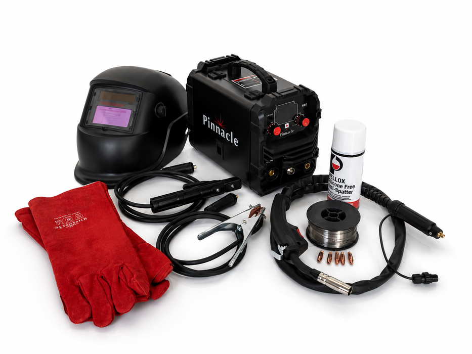Pinnacle MIGARC 145 Gasless MIG Welder Combo – 220V Plug & Play Welding Kit