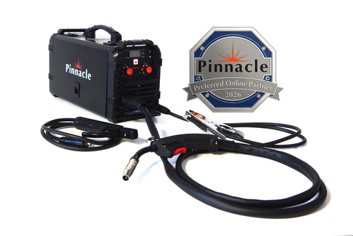Pinnacle MIGARC 195 MIG-ARC welding machine with MB15 torch and digital inverter panel – 220V multi process welder for MIG, MMA, and Lift TIG