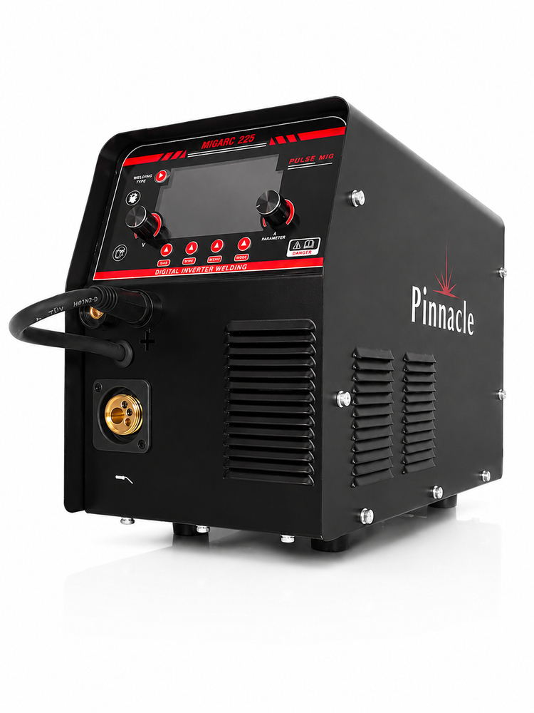 Pinnacle MIGARC 225 Pulse MIG Welder 200A 220V | Aluminium Pulse MIG, MIG, Gasless, MMA & Lift TIG Inverter Welder with Teflon Liner
