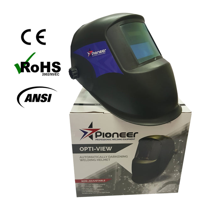 Pioneer - Opti-View Auto Darkening Welding Helmet - Non-Adjustable - TSA Welding Supplies