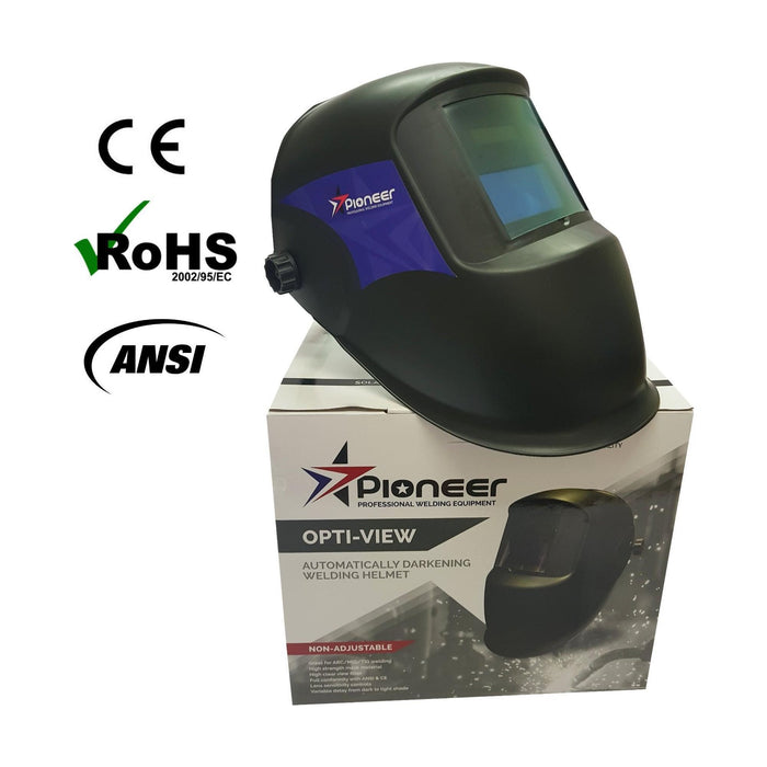 Pioneer - Opti-View Auto Darkening Welding Helmet - Non-Adjustable - TSA Welding Supplies